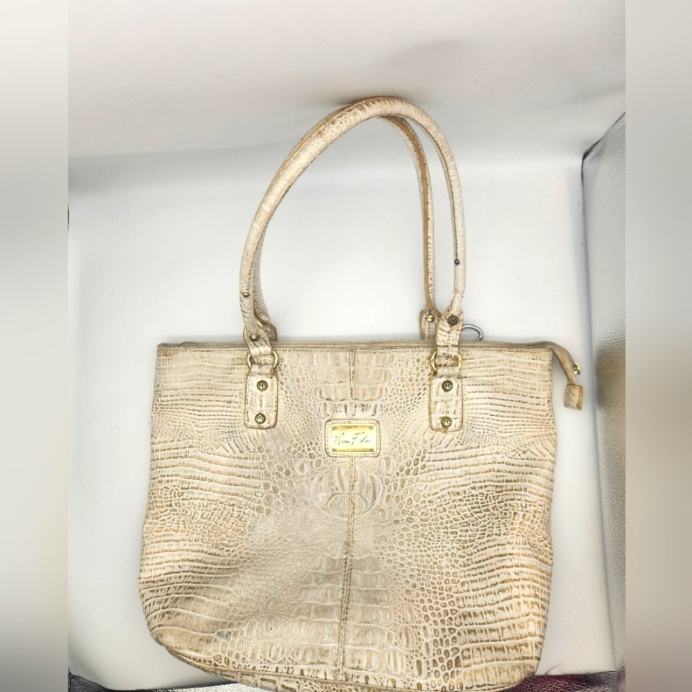 EUC MARK FISHER Large Tote Off-white/gold